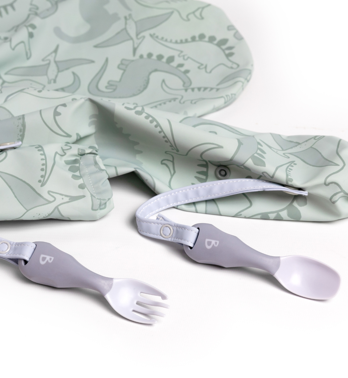 Bibado Handi Cutlery Mist set with colorful ergonomic handles for easy gripping and feeding, ideal for young children.
