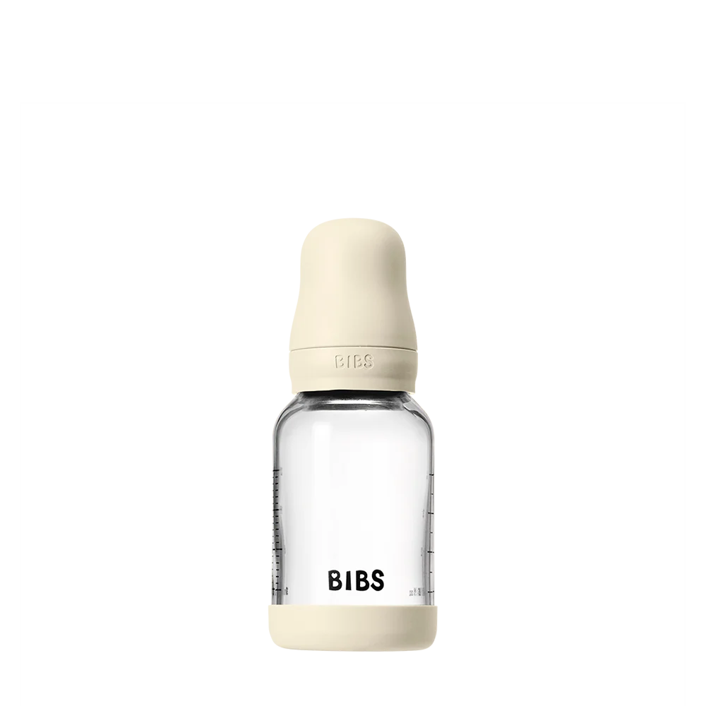 BIBS Glass Baby Bottle 120ml Latex - Ivory