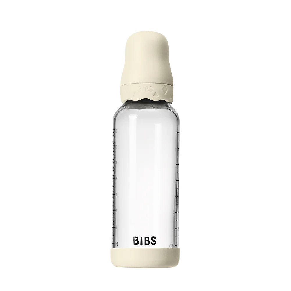 BIBS Boheme Glass Baby Bottle 240ml Latex - Ivory