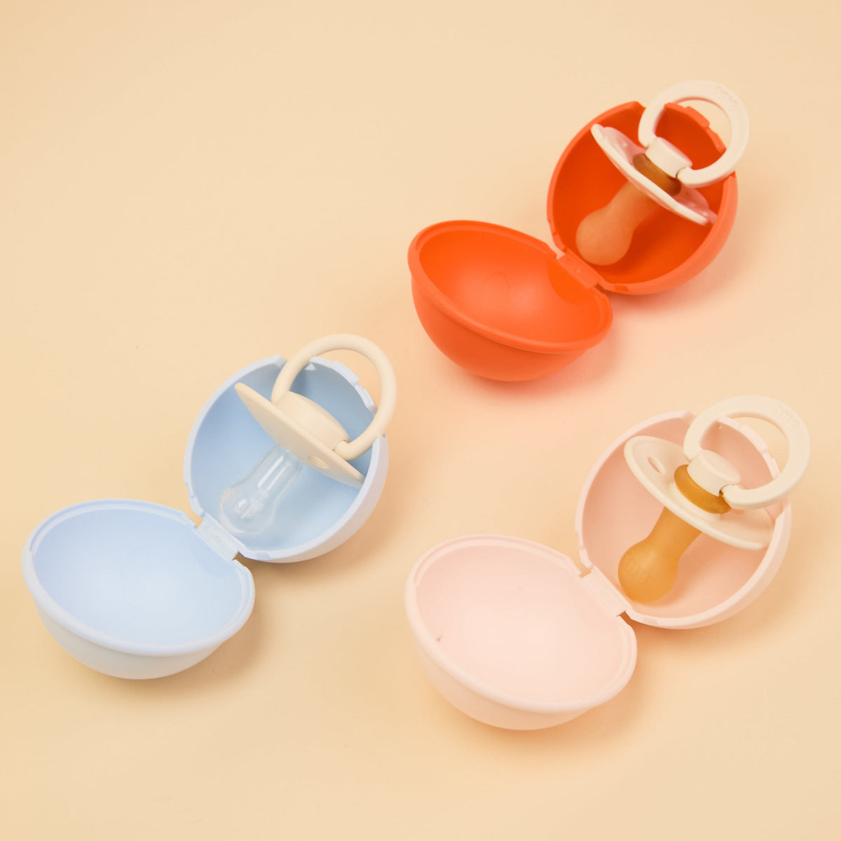 Gnash BIBS Pacifier Case Mini in Petal color, compact baby accessory with a sleek design for storing pacifiers.