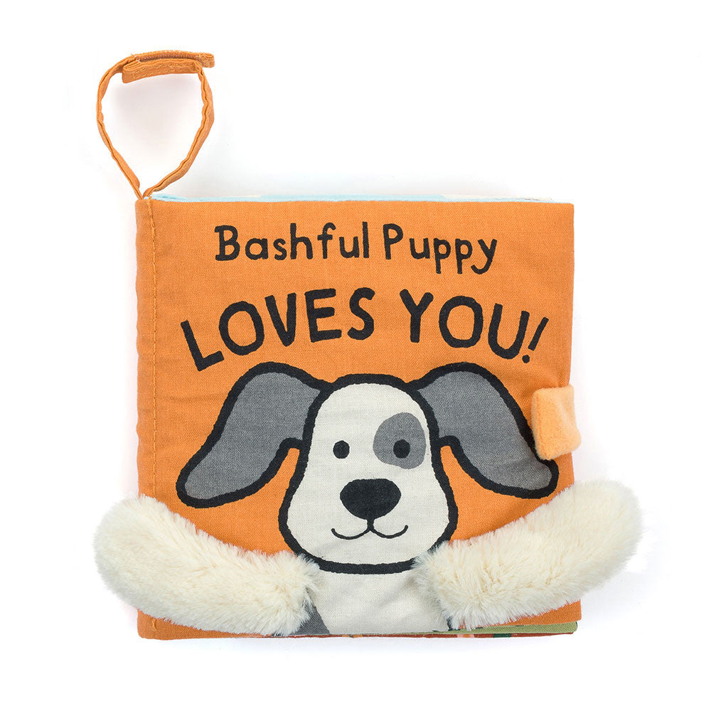Bashful Puppy Loves You Soft Book - Jellycat