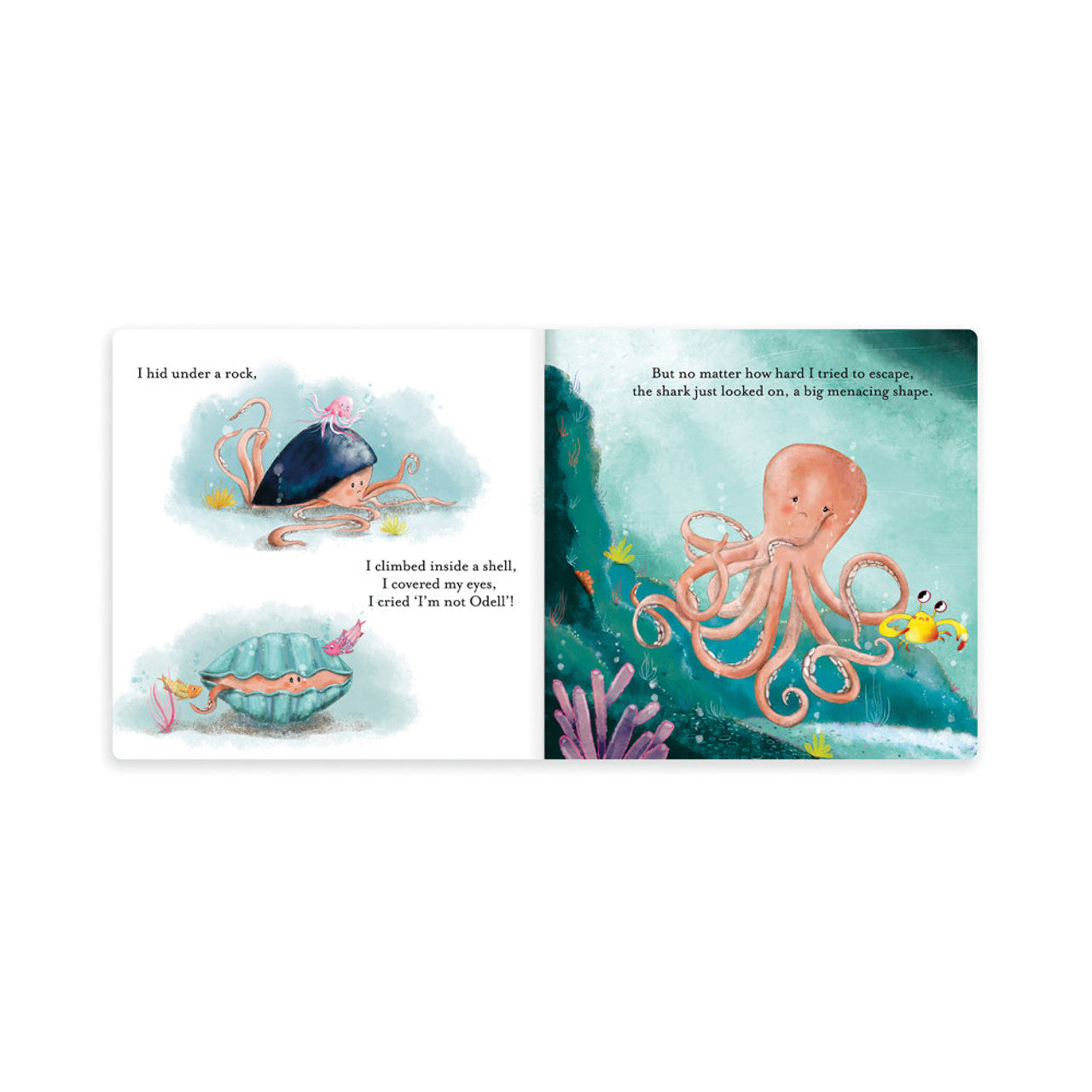 Odell, The Fearless Octopus Board Book - Jellycat - Bubbadue
