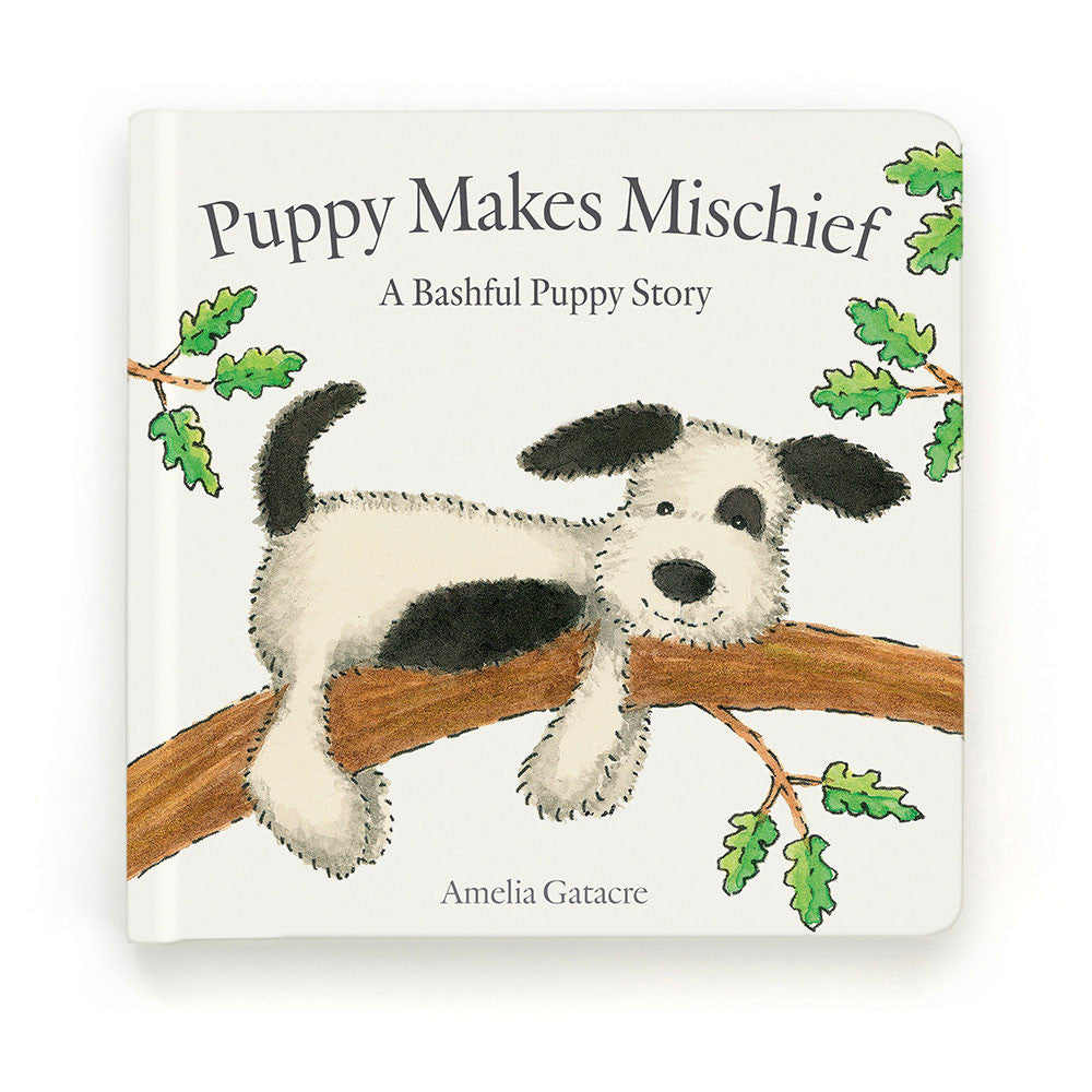 Puppy Makes Mischief Board Book- Jellycat - Bubbadue