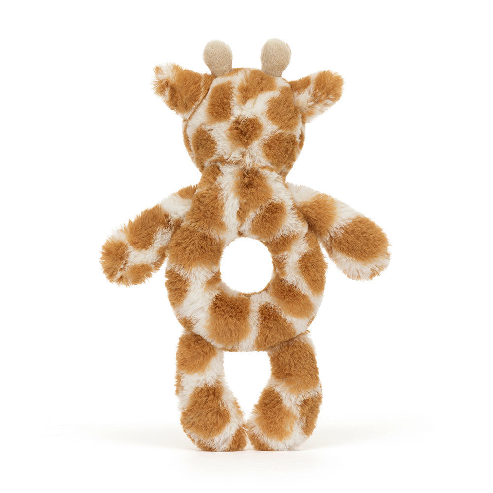 Bashful Girrafe Ring Rattle - Jellycat - Bubbadue