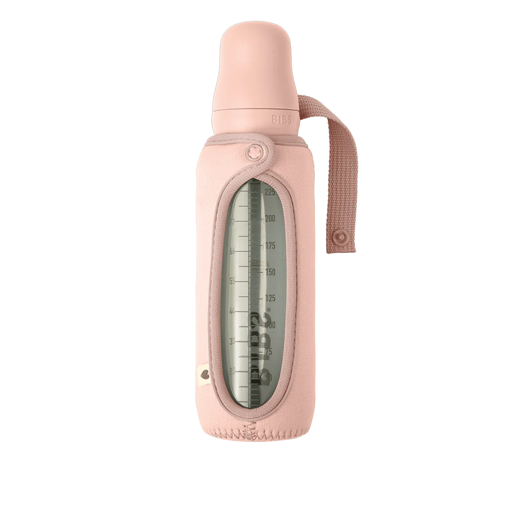 BIBS Baby Bottle Sleeve Large 225ml - Blush - Bubbadue