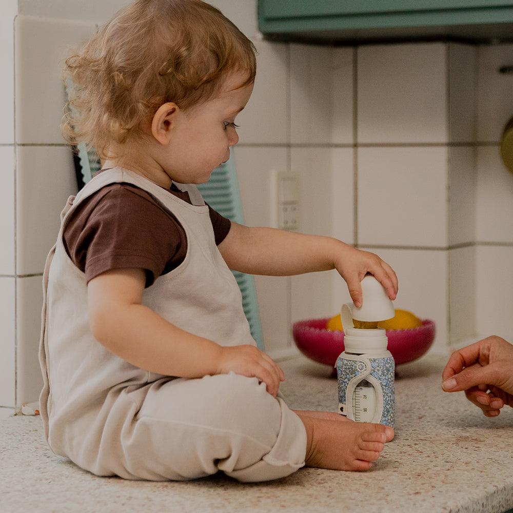 BIBS X Liberty Baby Bottle Sleeve Small - Capel Sage - Bubbadue