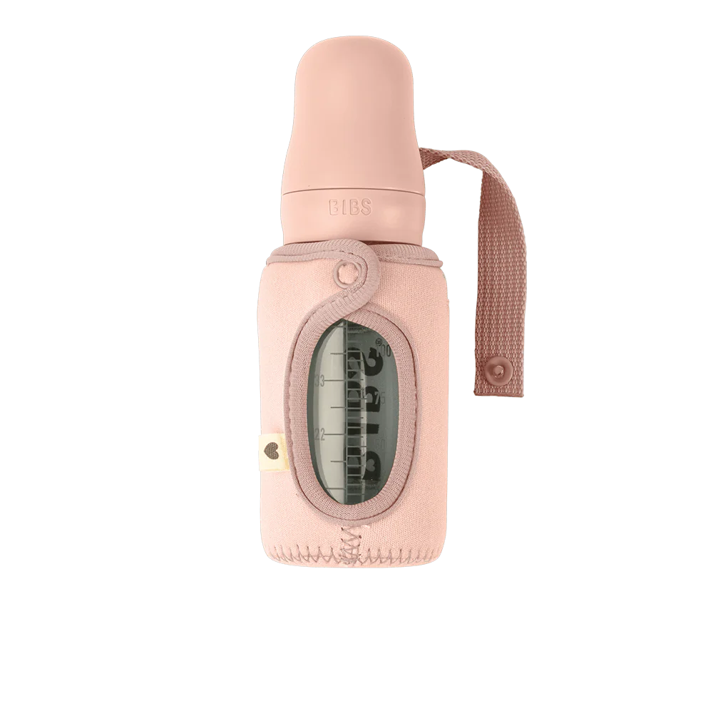 BIBS Baby Bottle Sleeve Small 110ml - Blush - Bubbadue