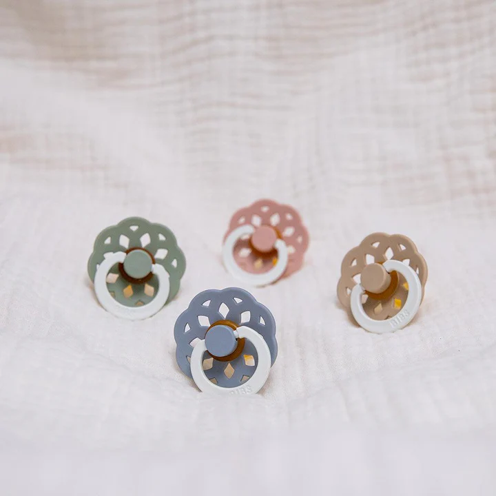 BIBS Boheme Night Glow Pacifiers / Dummies - Sage - Bubbadue