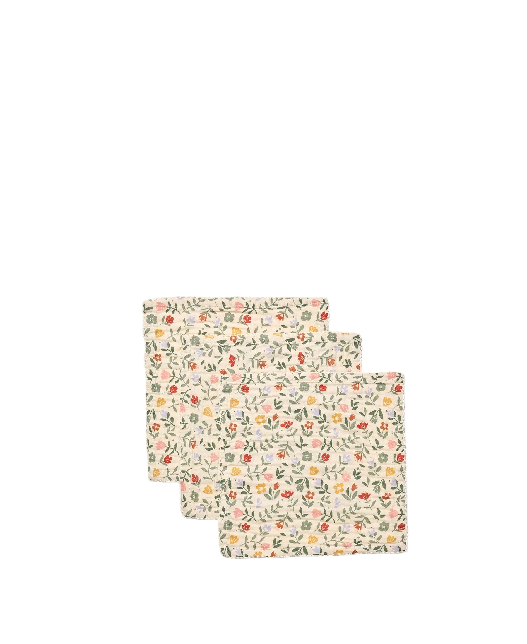 Ren Wash Cloth, 3-Pack, Flower Market