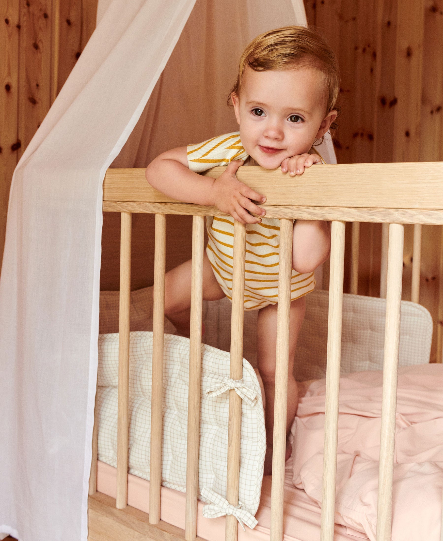 Nori Cot Bumper, Mini Check - Bubbadue