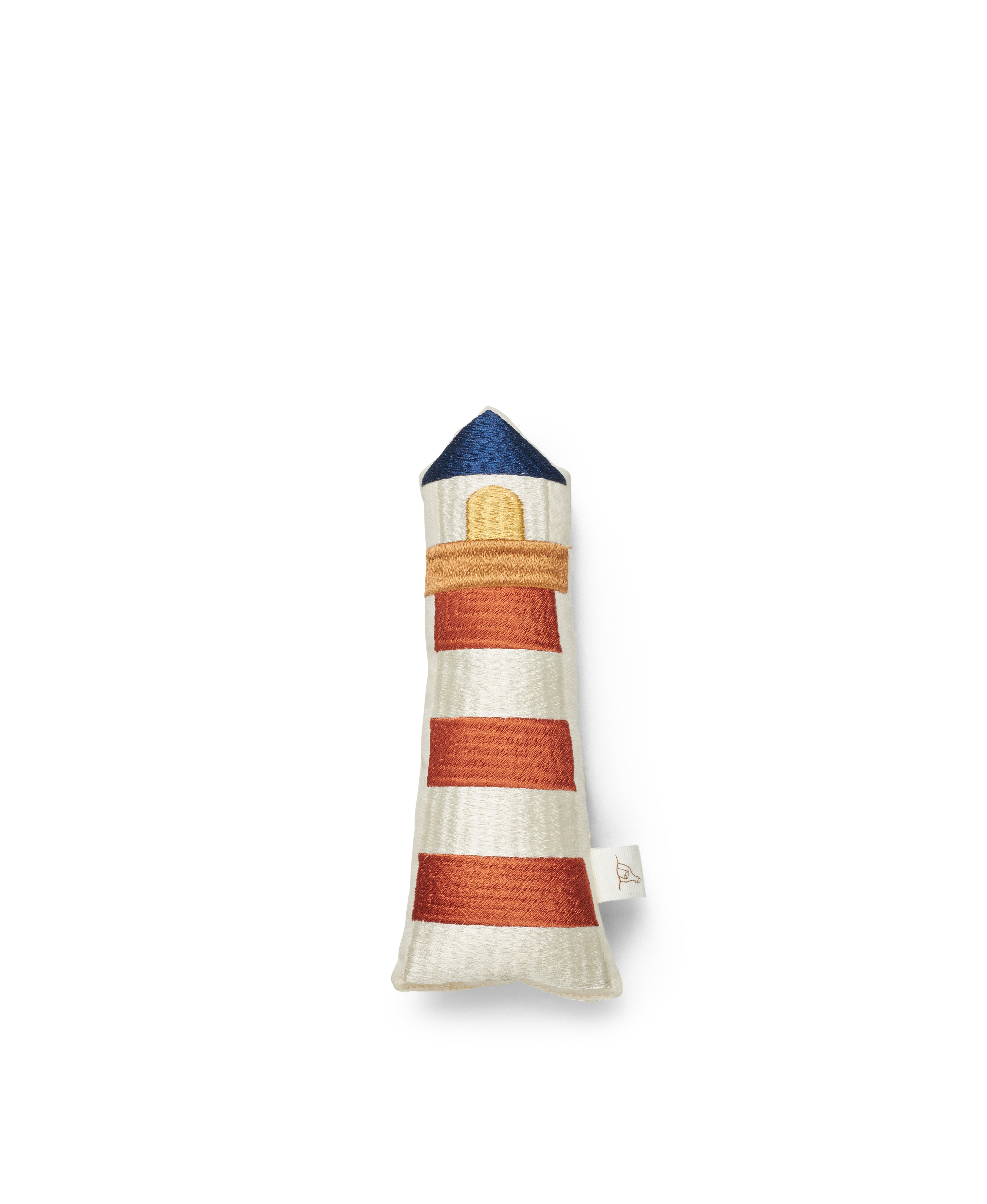 Klint Lighthouse Rattle, Off-white/Multi-coloured - Bubbadue