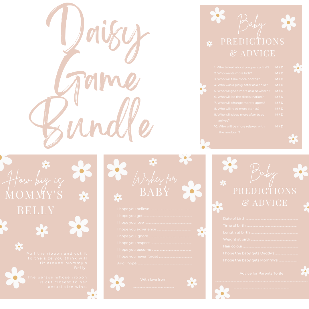 Digital Baby Shower Game Bundle - Bubbadue