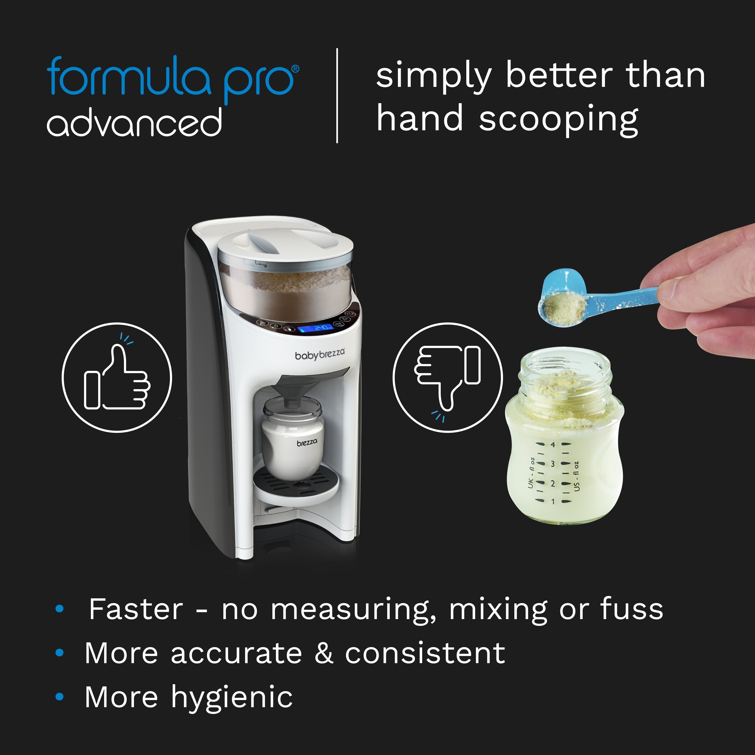 Baby Brezza Formula Pro Advanced features