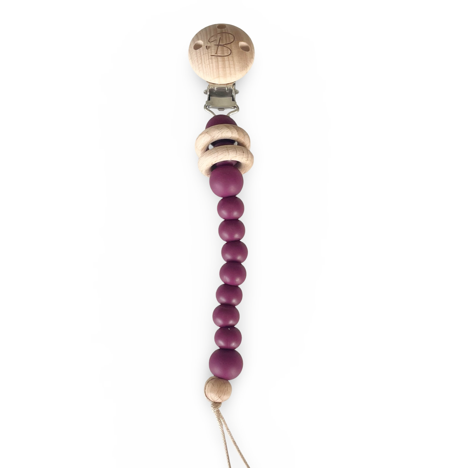 Bubbadue Baby Dummy Chains - Plum - Bubbadue
