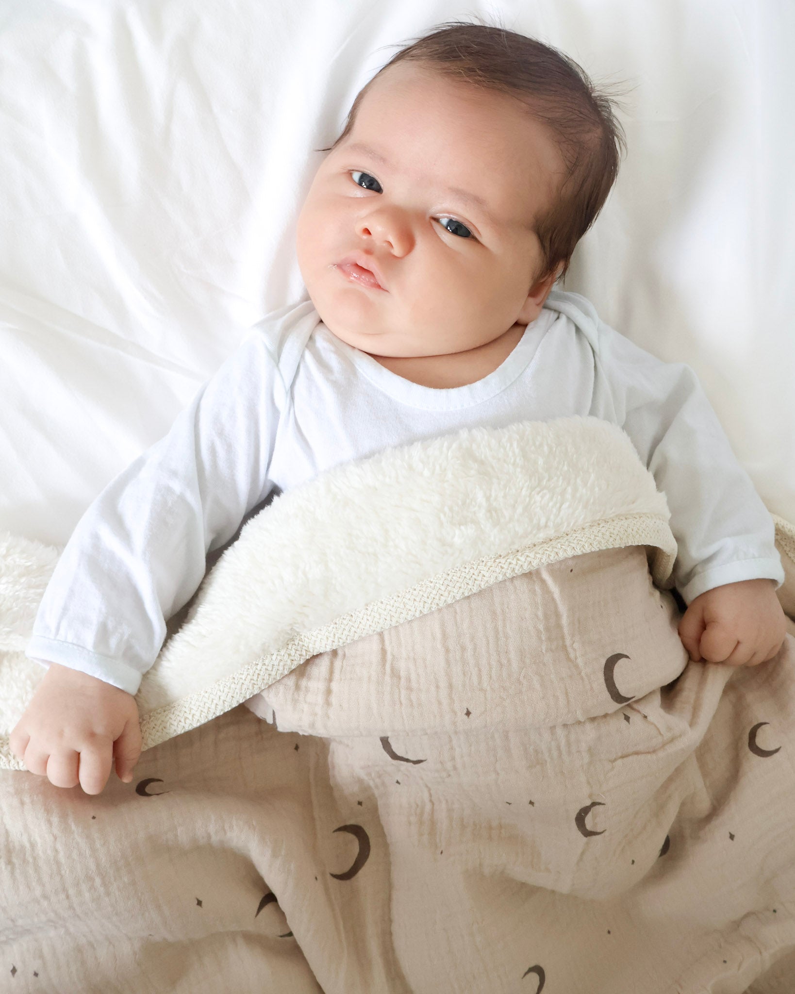 Sienna Deluxe Fleece Blanket - Moon - Bubbadue