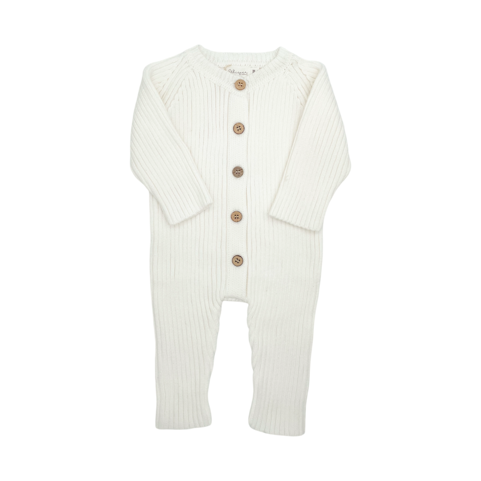 Knitted Romper (0-6 Months) - White - Bubbadue