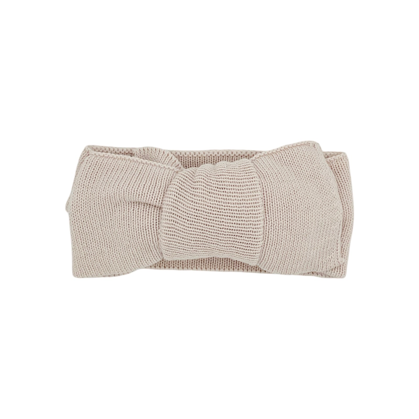 Knitted Baby Headband (0-6 Months) - Biscuit - Bubbadue