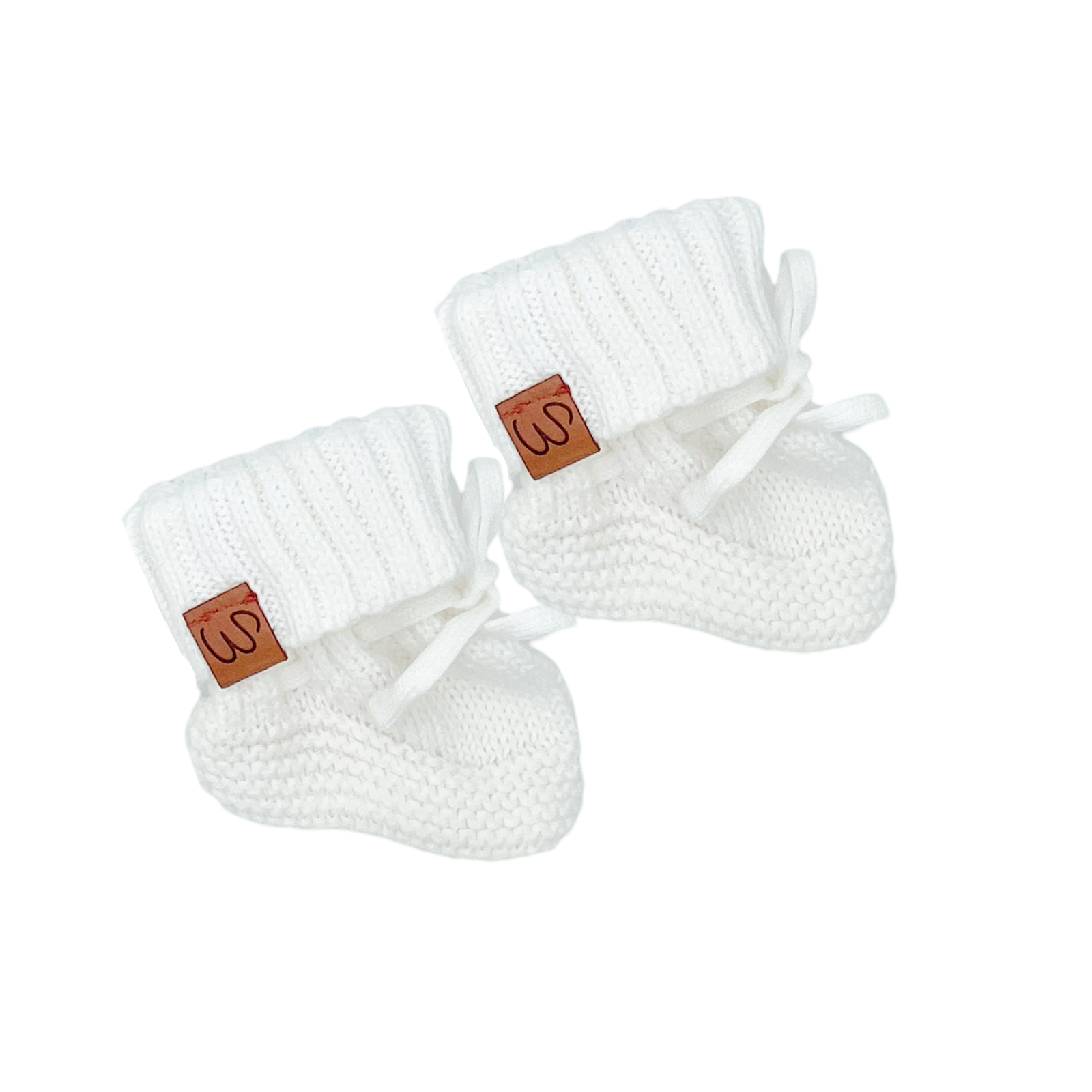 Knitted Booties (0-3 Months) White1