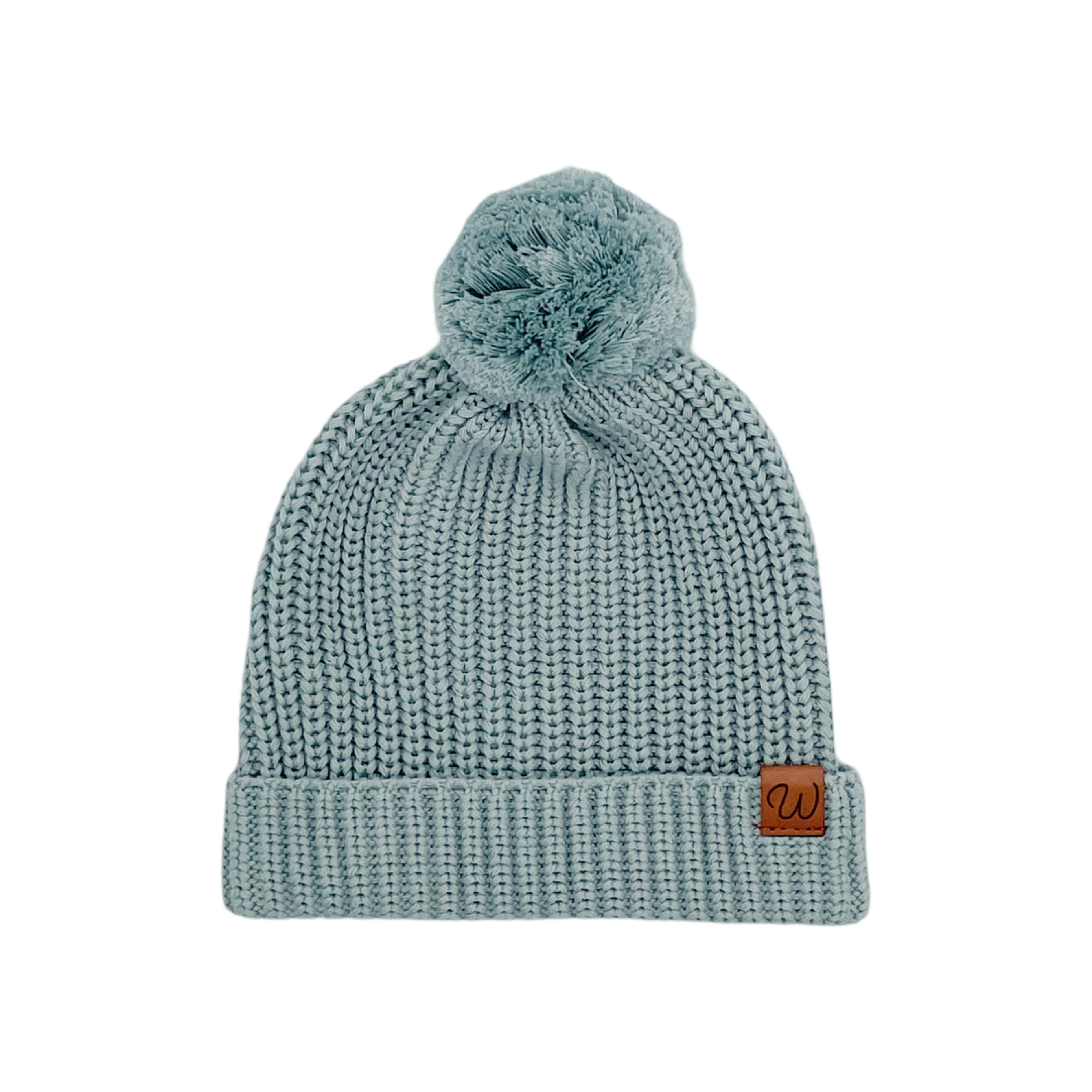 Knitted Beanie (0-6 Months) - Misty Blue - Bubbadue