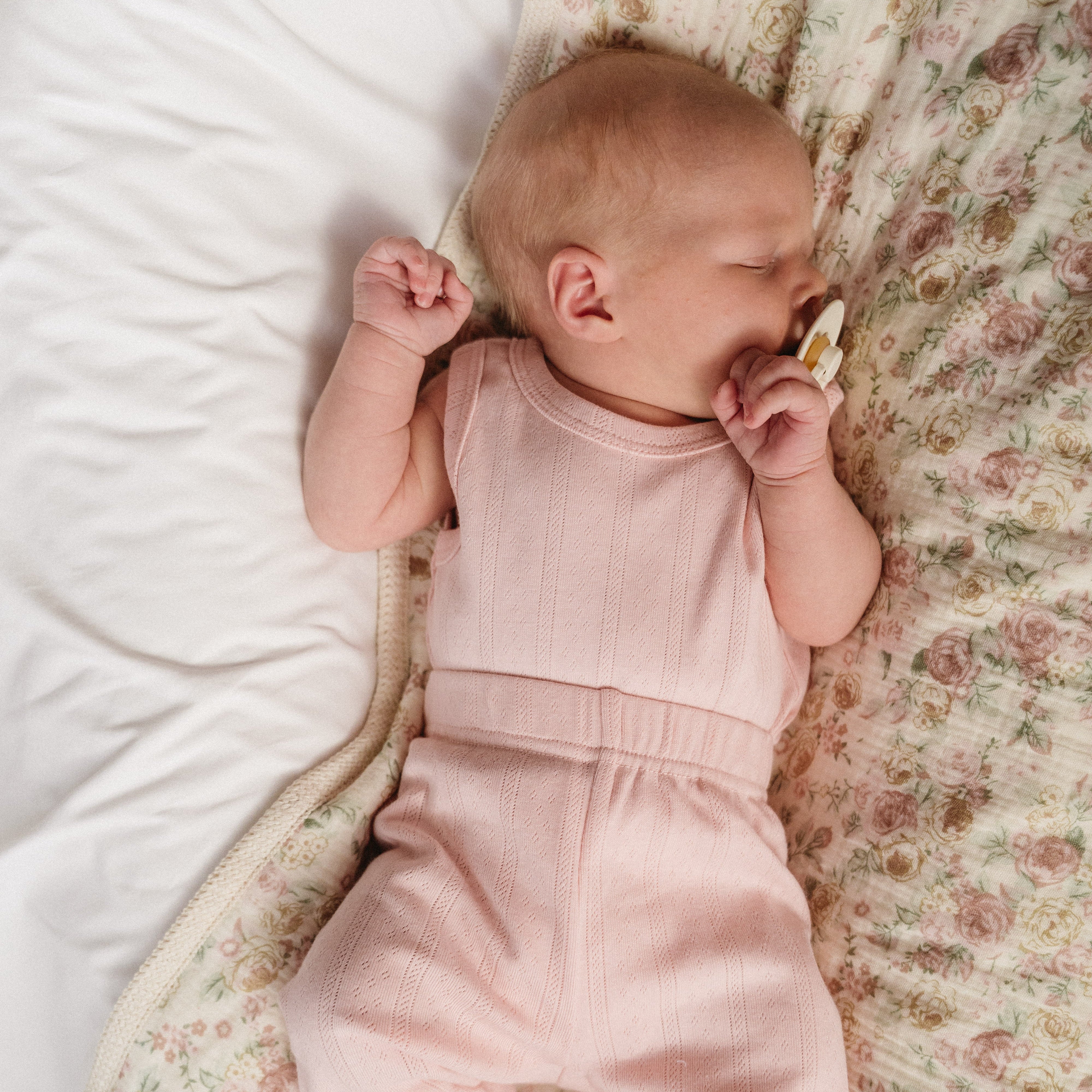 Haven Pointelle Vest - Blush