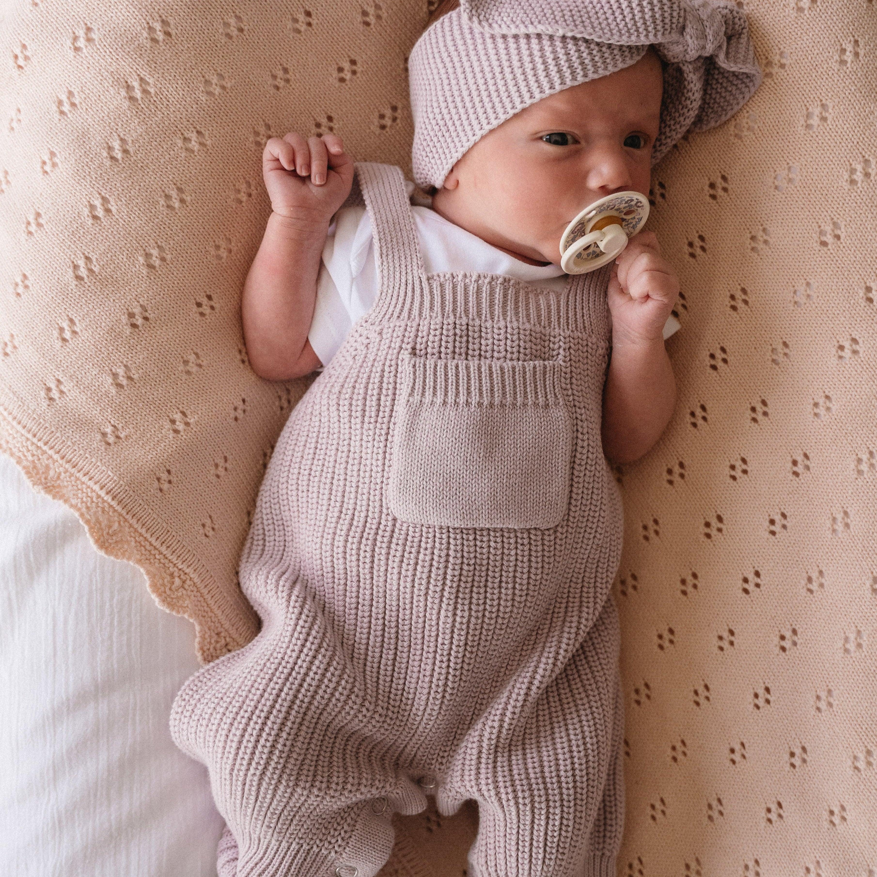 Knitted Dungaree - Honey - Bubbadue