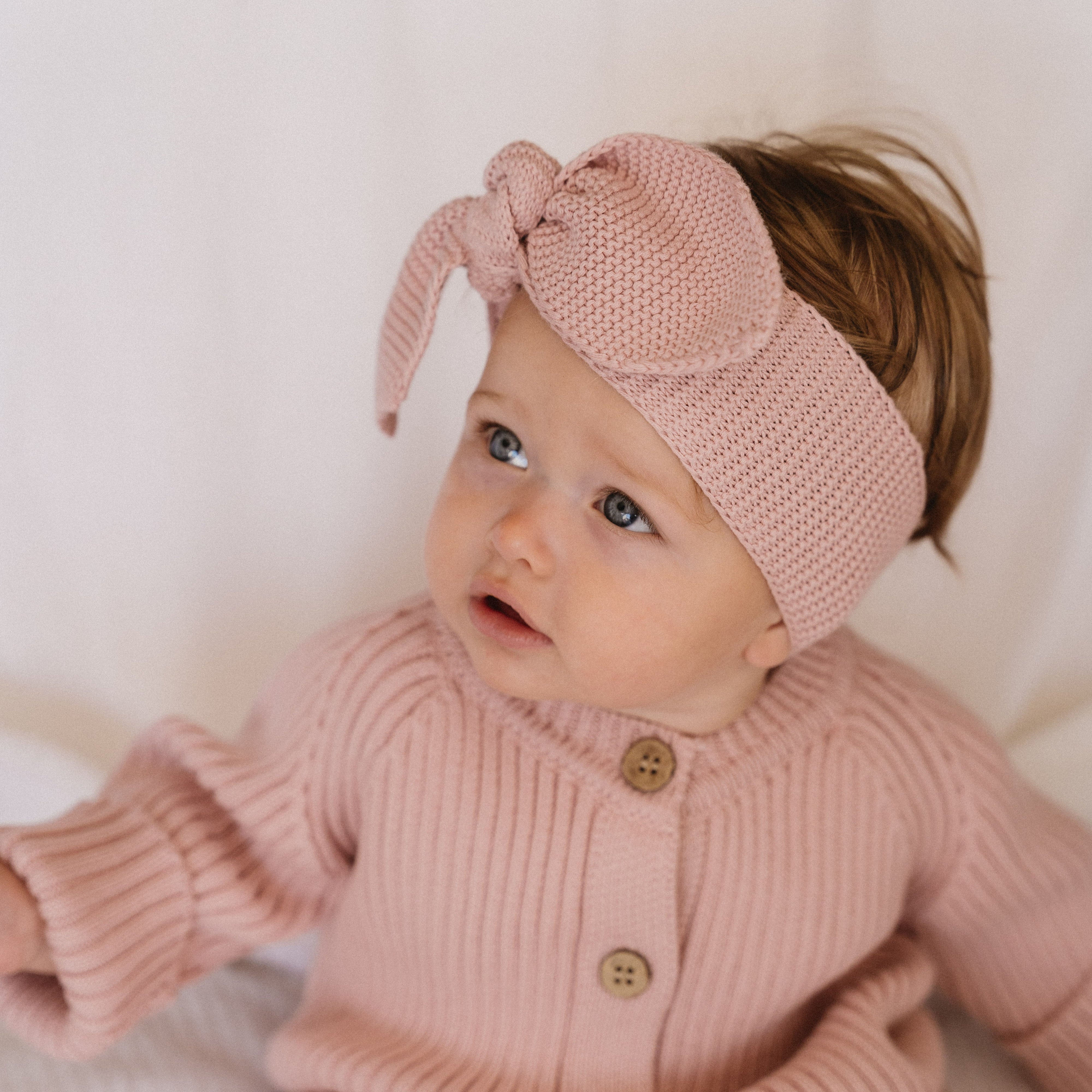 Knitted Baby Headband (0-6 Months) - Honey - Bubbadue