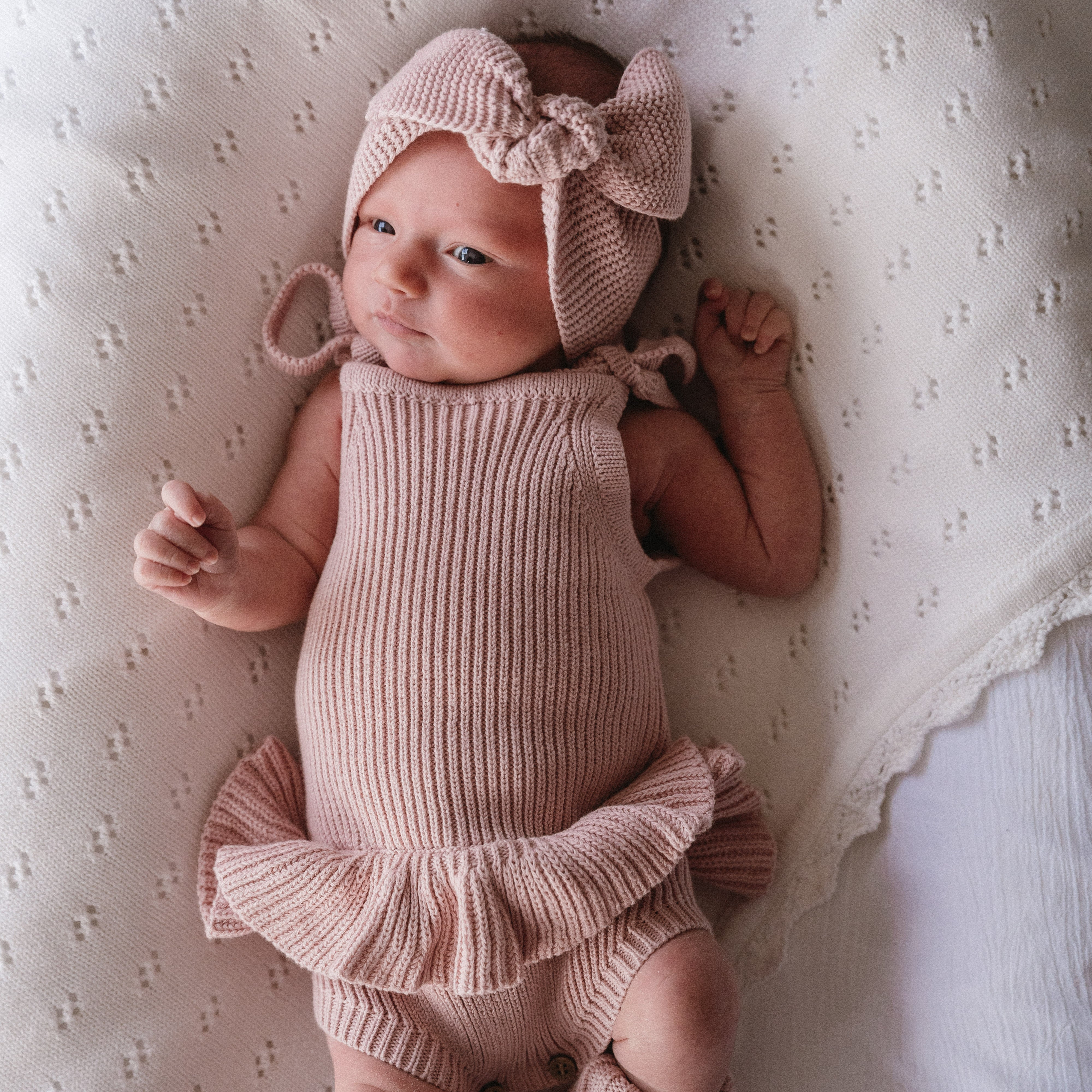 Knitted Baby Headband (0-6 Months) - Lilac - Bubbadue