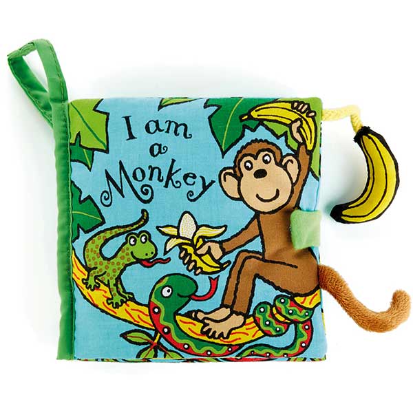 I Am A Monkey Soft Book - Jellycat - Bubbadue