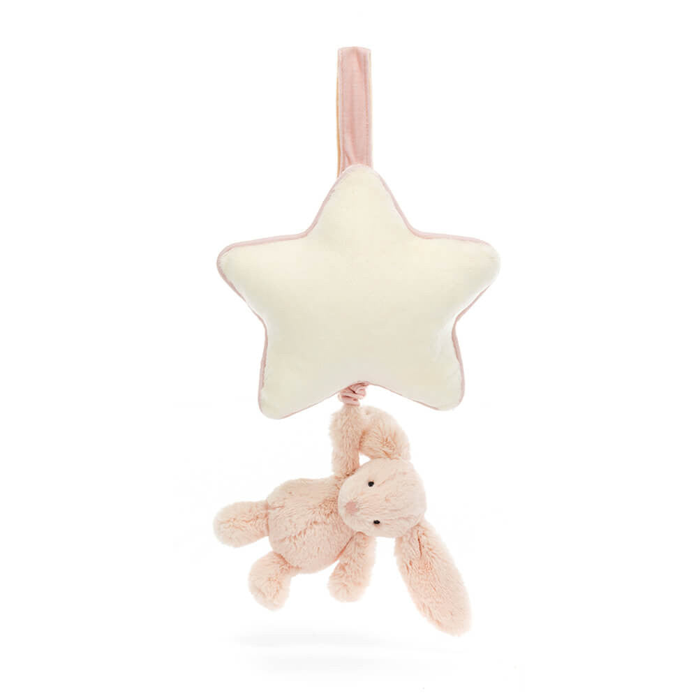 Bashful Blush Bunny Musical Pull - Jellycat - Bubbadue