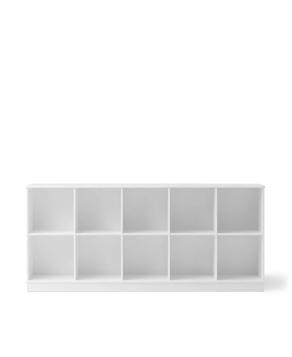Wood Shelving Unit 5x2 With Base - Bubbadue