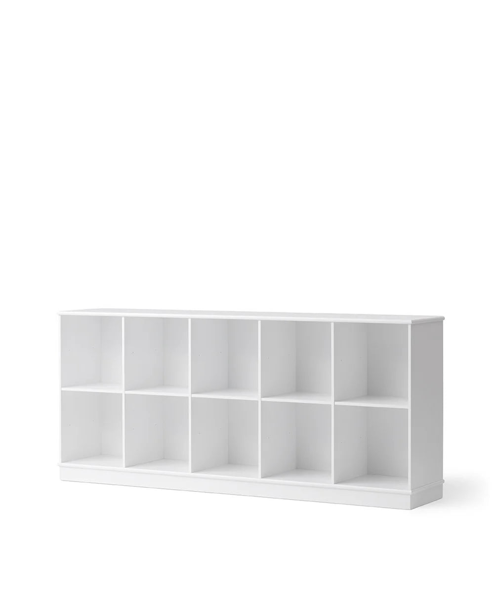 Wood Shelving Unit 5x2 With Base - Bubbadue