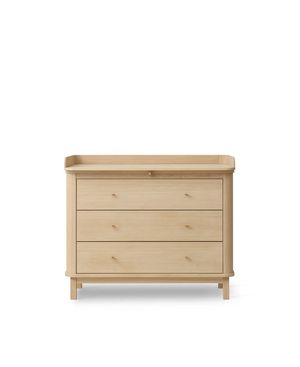 Wood Nursery Dresser 3 Drawers - Oak - Bubbadue