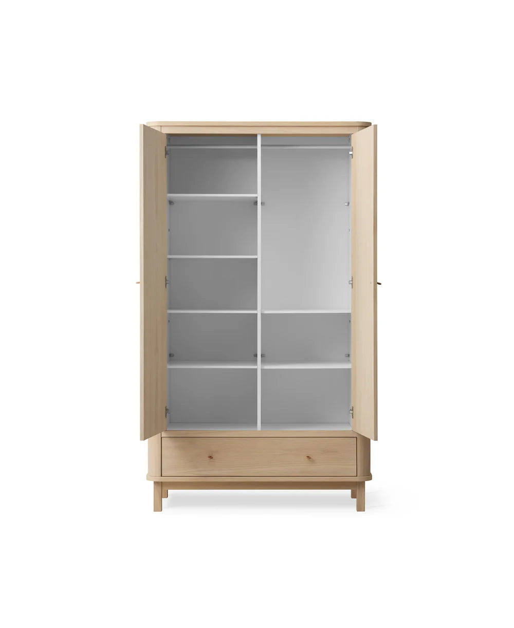 Wood Wardrobe 2 Doors - Oak - Bubbadue