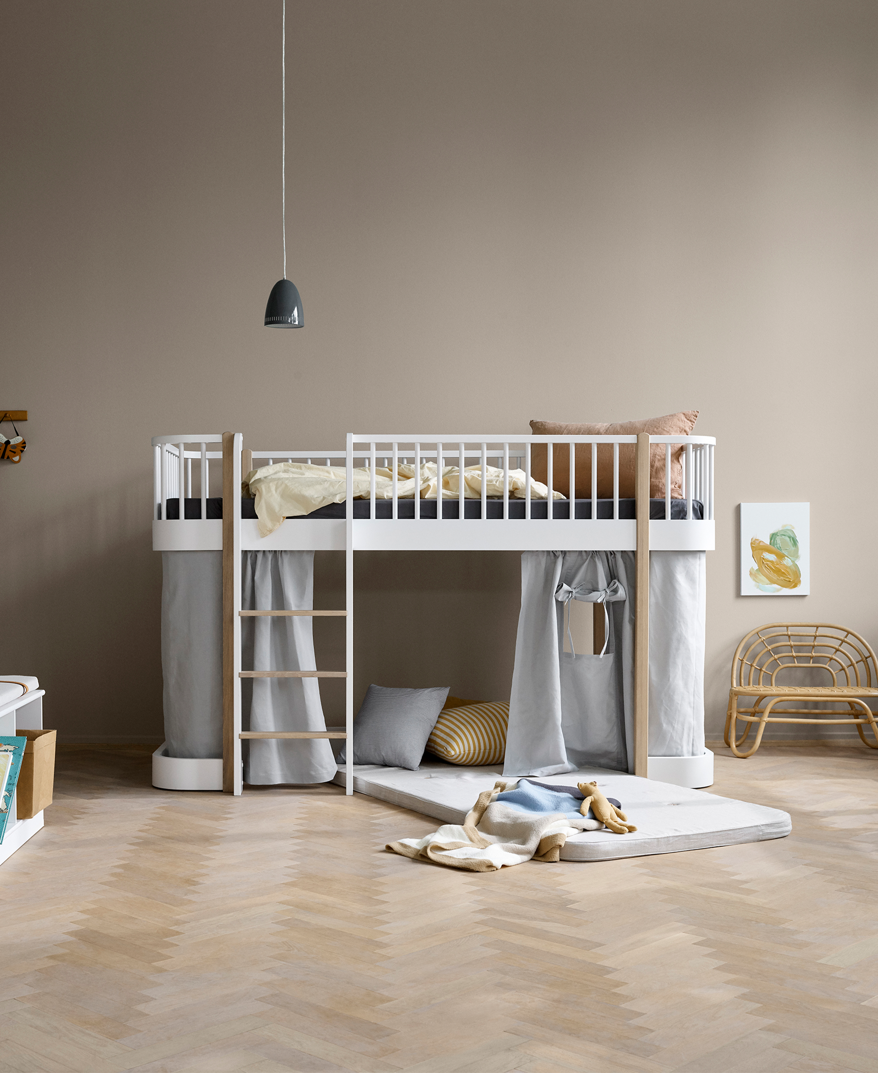 Play mattress, Wood Original low loft bed - Bubbadue