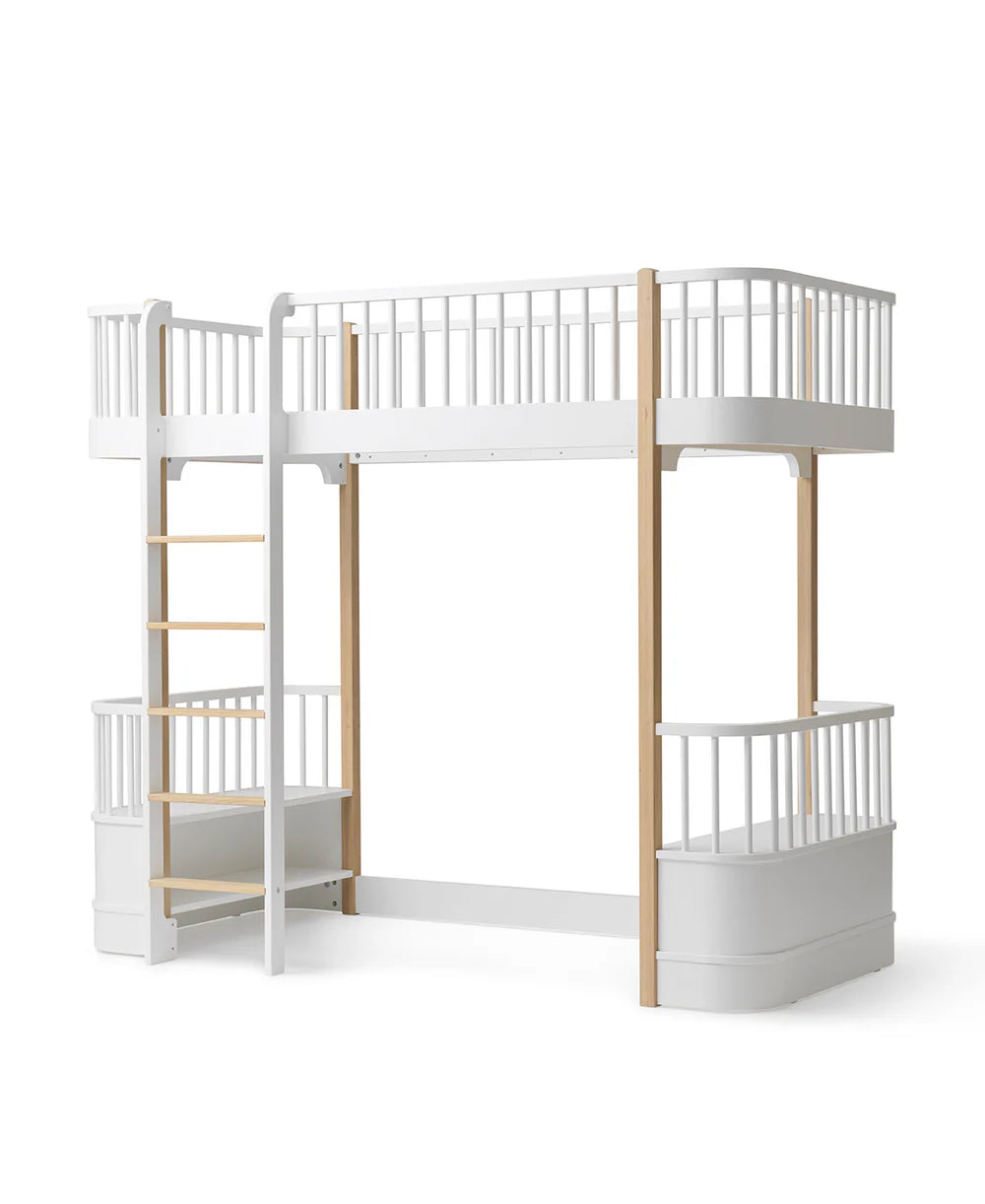 Wood Original Loft Bed - White/Oak - Bubbadue