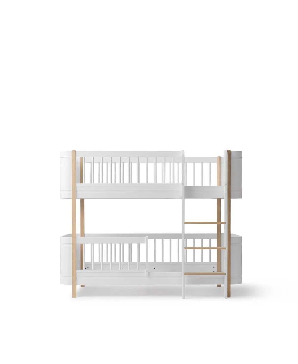 Wood Mini+ Low Bunk Bed - White/Oak