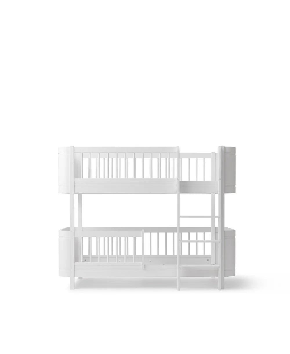 Wood Mini+ Low Bunk Bed - White