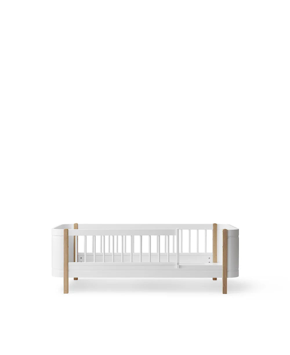 Wood Mini+ Junior Bed - White/Oak