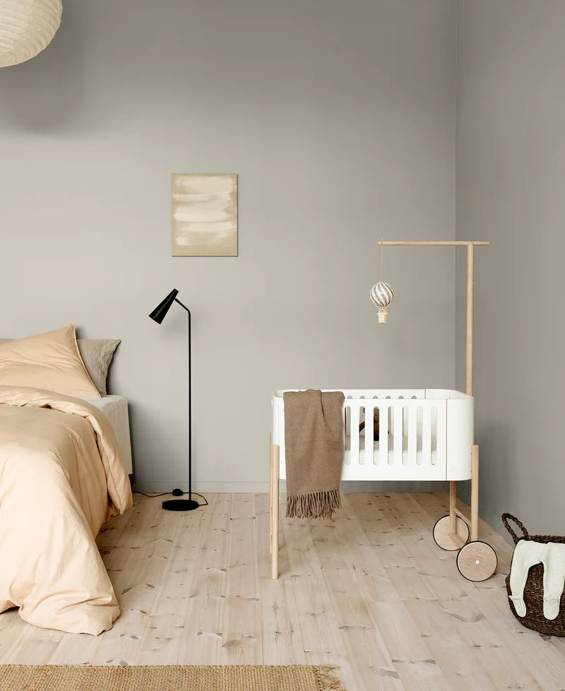 Wood Co-Sleeper incl. Bench Conversion - White/Oak