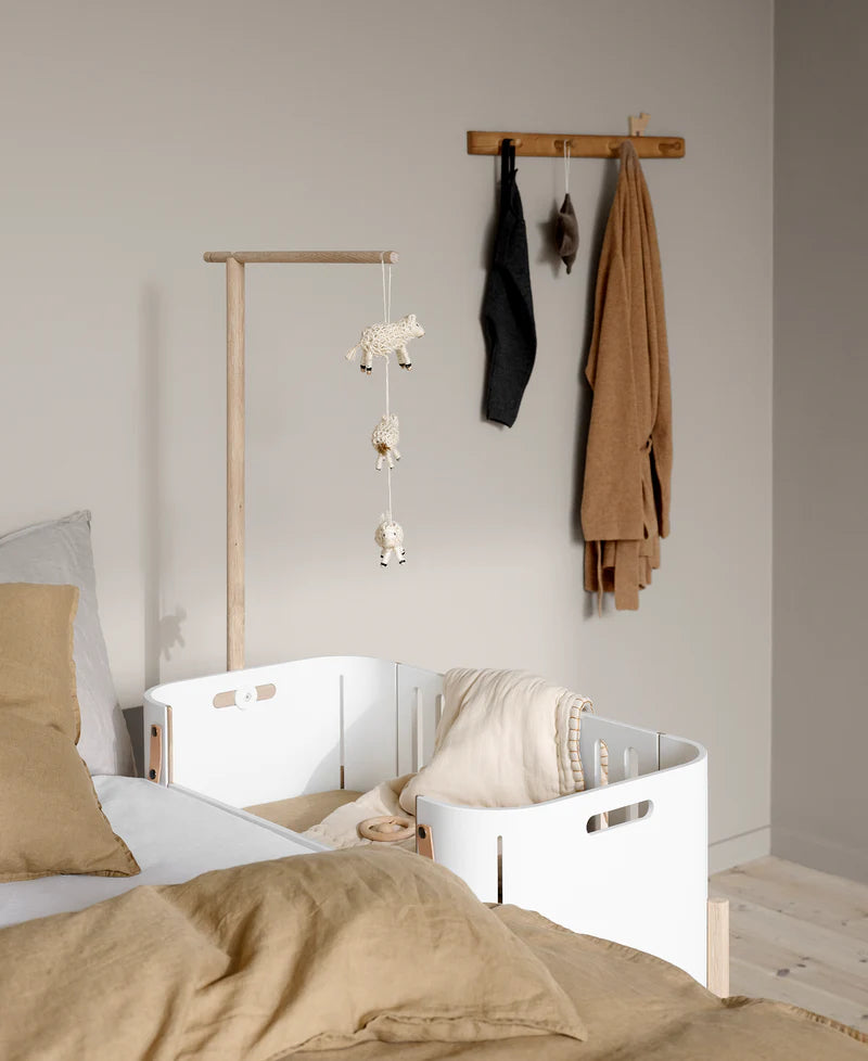 Wood Co-Sleeper incl. Bench Conversion - White/Oak