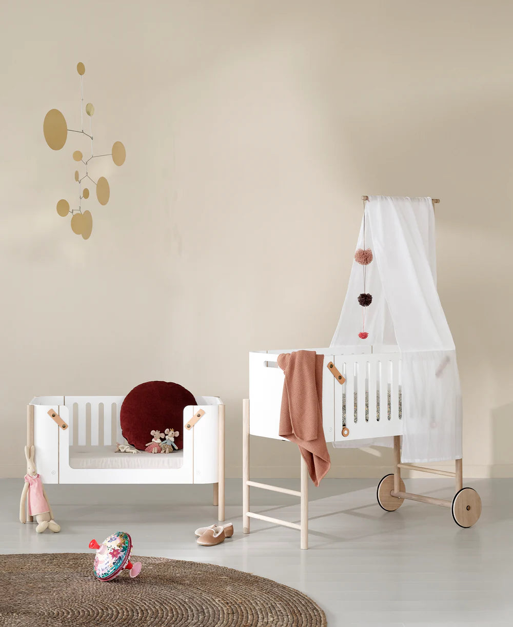 Wood Co-Sleeper Bed Canopy - White