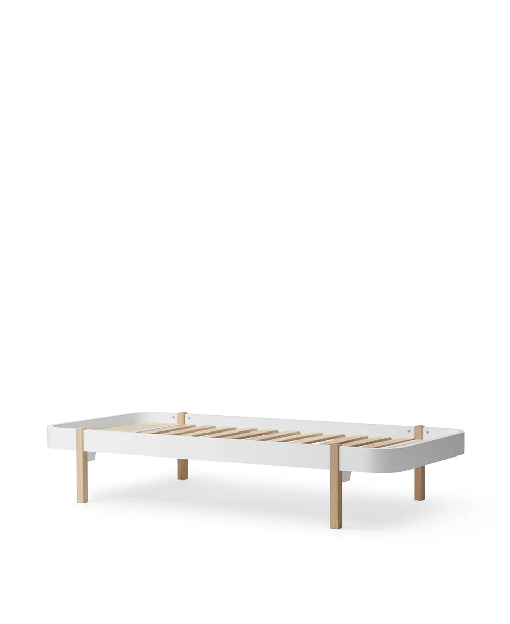 Wood Lounger Bed 90 - White/Oak - Bubbadue