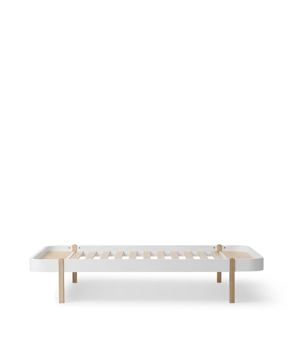 Wood Lounger Bed 120 - White/Oak - Bubbadue