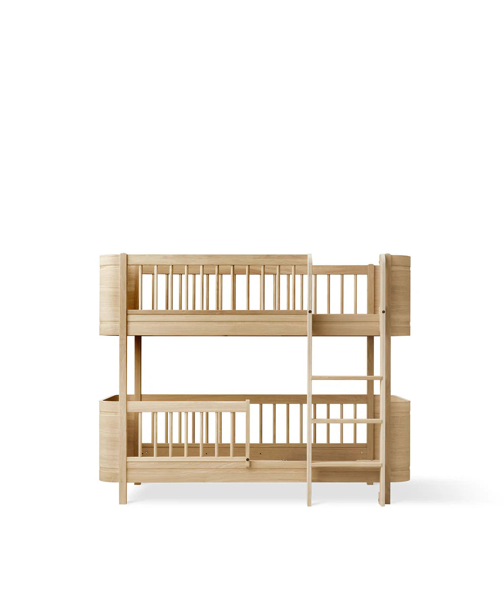 Wood Mini+ Low Bunk Bed - Oak