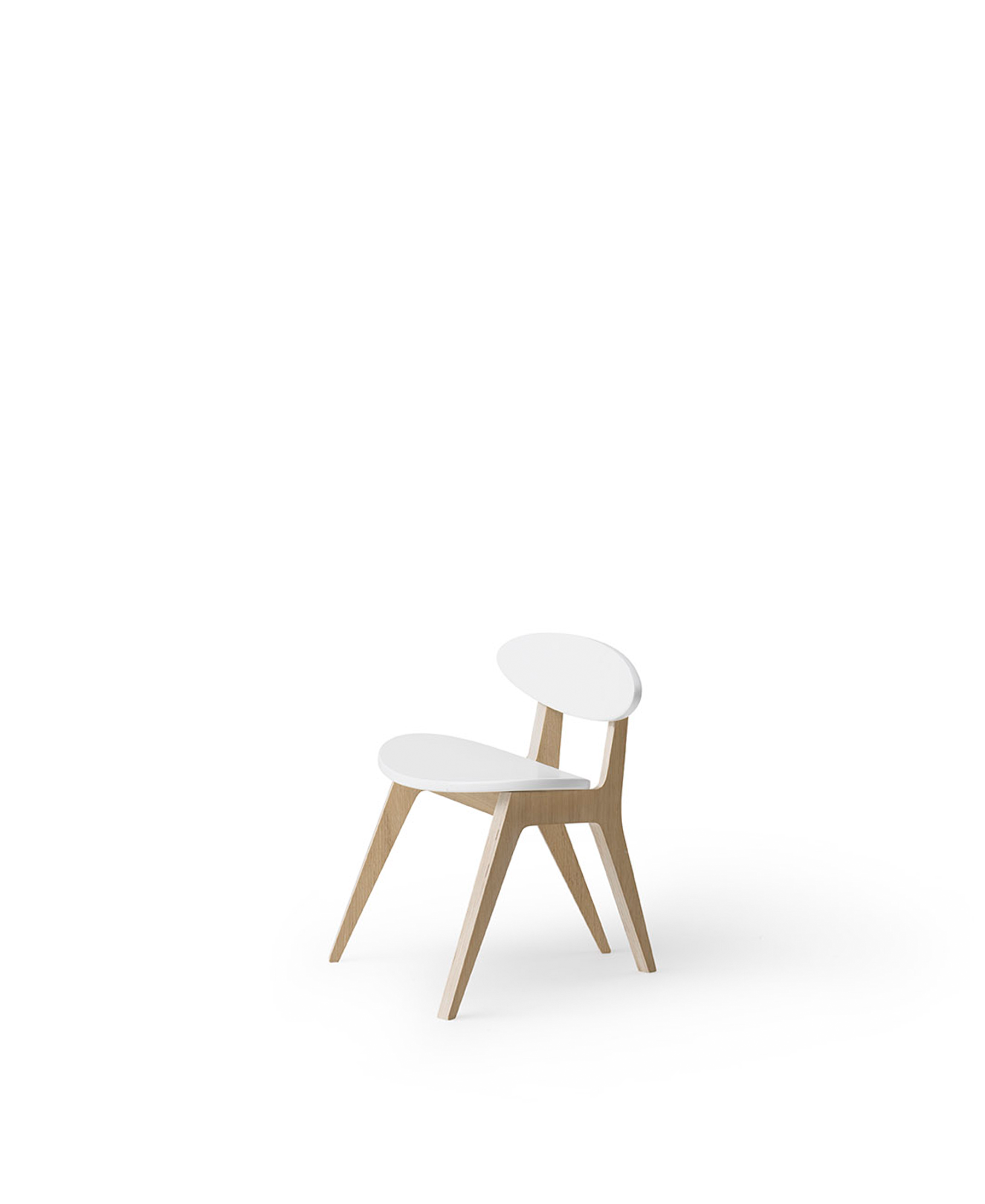 Wood PingPong chair, white/oak - Bubbadue