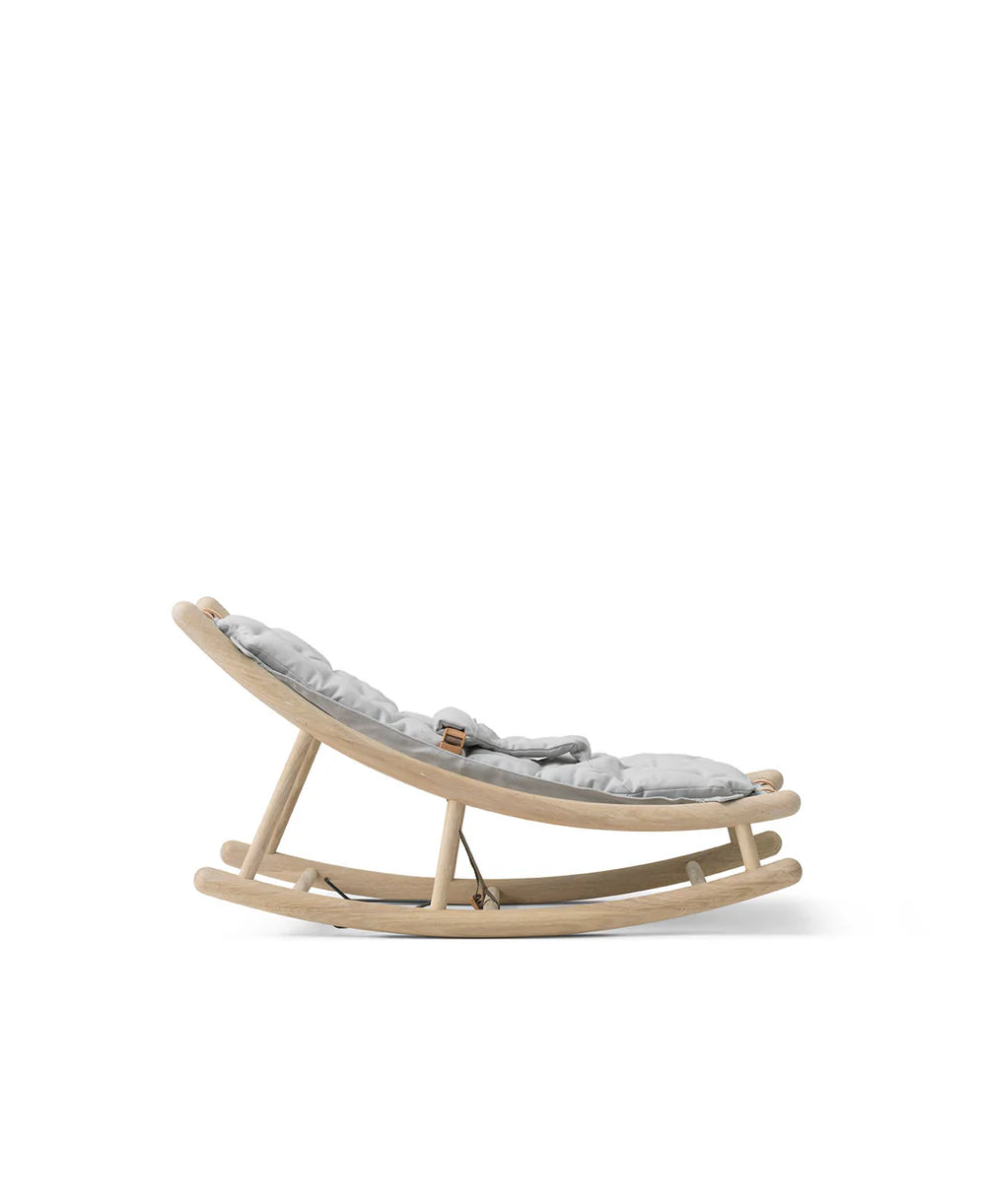 Wood Baby & Toddler Rocker - Oak/Grey - Bubbadue