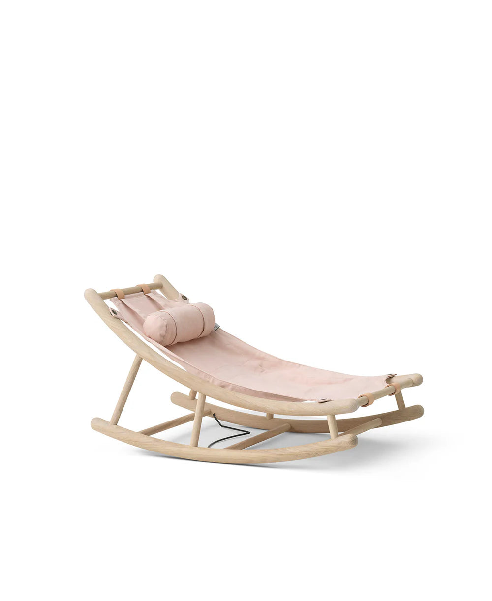 Wood Toddler Rocker - Oak/Rose - Bubbadue