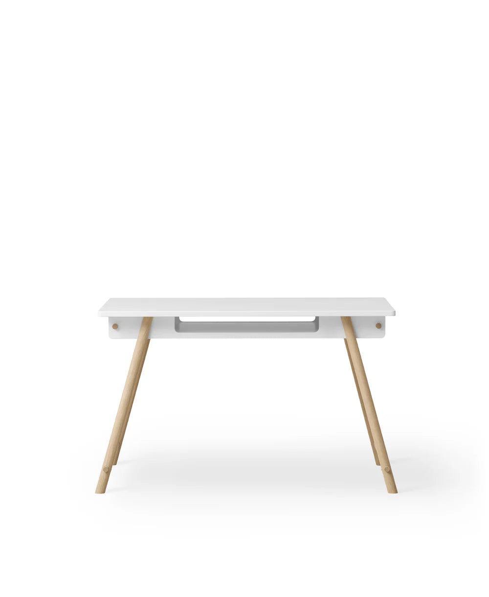 Camp Junior Desk Adjustable - White/Oak - Bubbadue