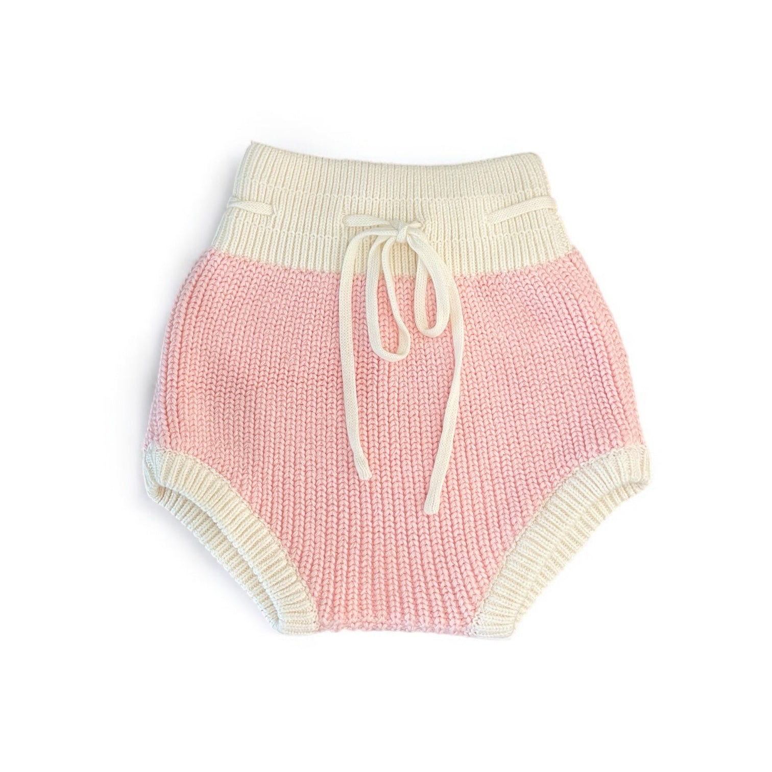 Knitted Jersey And Bloomers Set (0-6 Months) - Pink - Bubbadue