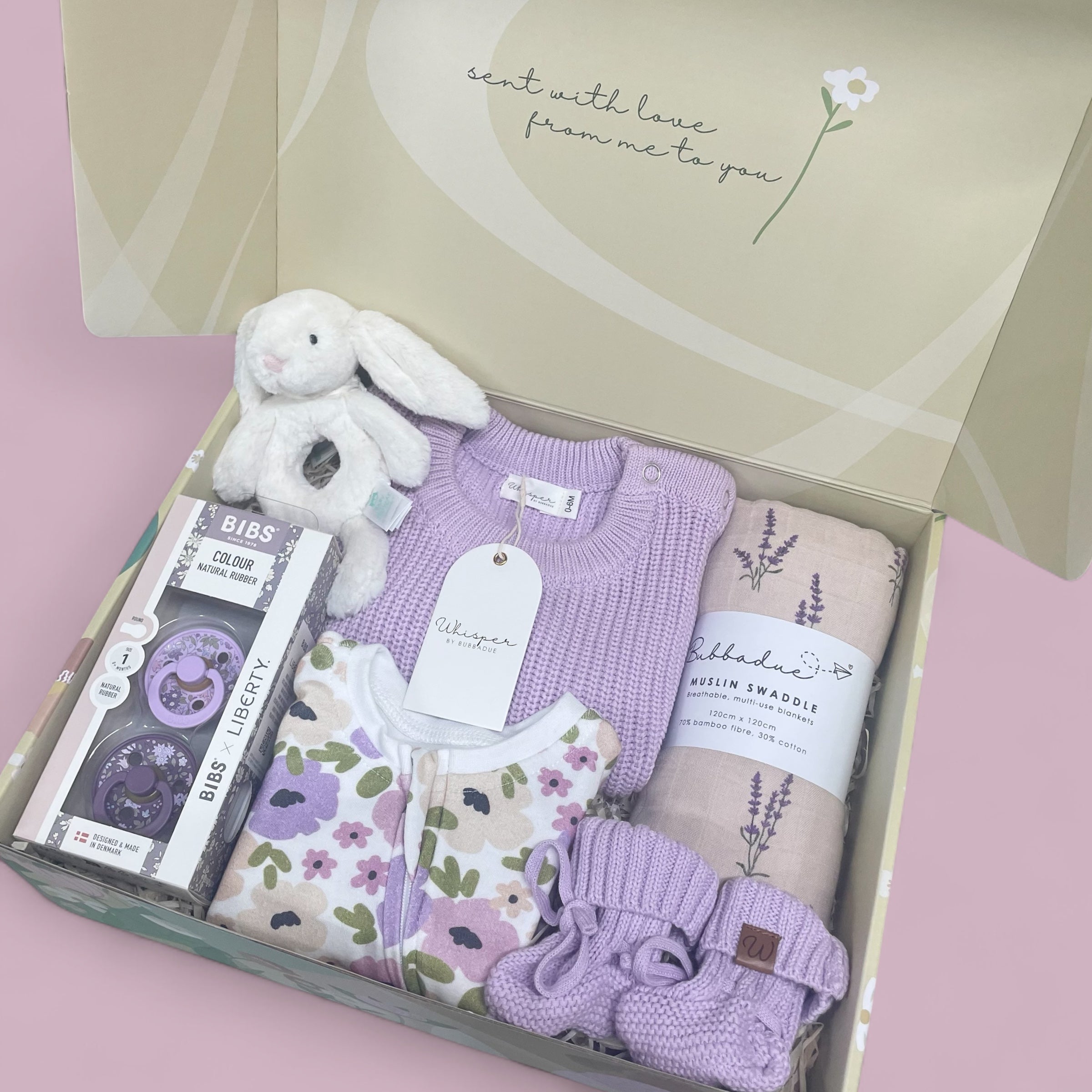 The Violet Box - Luxury Newborn Baby Gift Box - Bubbadue